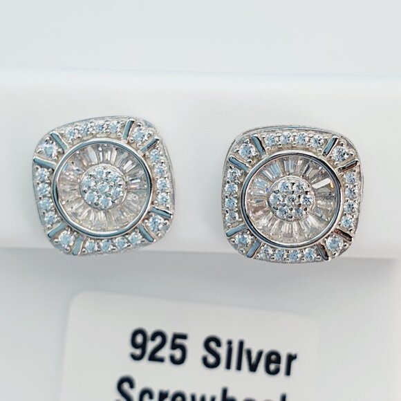 925 Sterling Silver Cubic Zirconia Earrings, U19254796 - Picture 4 of 10
